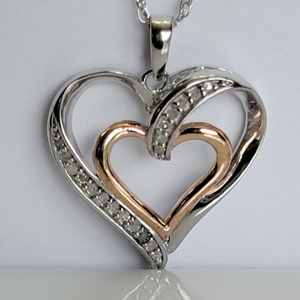 Genuine Diamond Heart Necklace